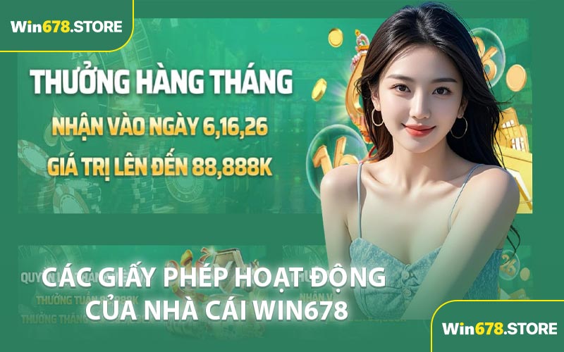 Các Giấy Phép Hoạt Động Của Nhà Cái WIN678