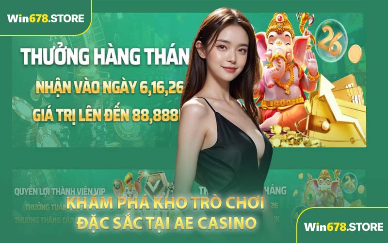 Khám phá kho trò chơi đặc sắc tại AE Casino